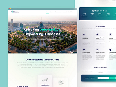 Integrated Economic Zones – Landing Page UI businesswebsite cleanui figmadesign landingpage minimaldesign modernweb responsivedesign uxdesign webdesign