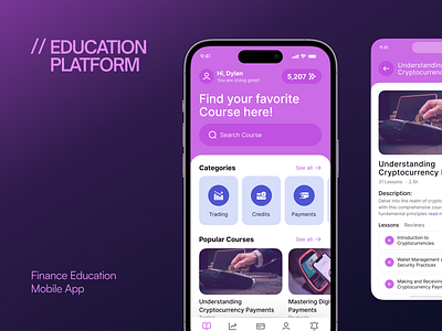 Finance Education Mobile App UIUX Design 2025 design trend app app ui design balance digital bank education finance app fintech mobile banking money management online banking app panze payment payment app startup transactions ui design uidesign uiux design wallet