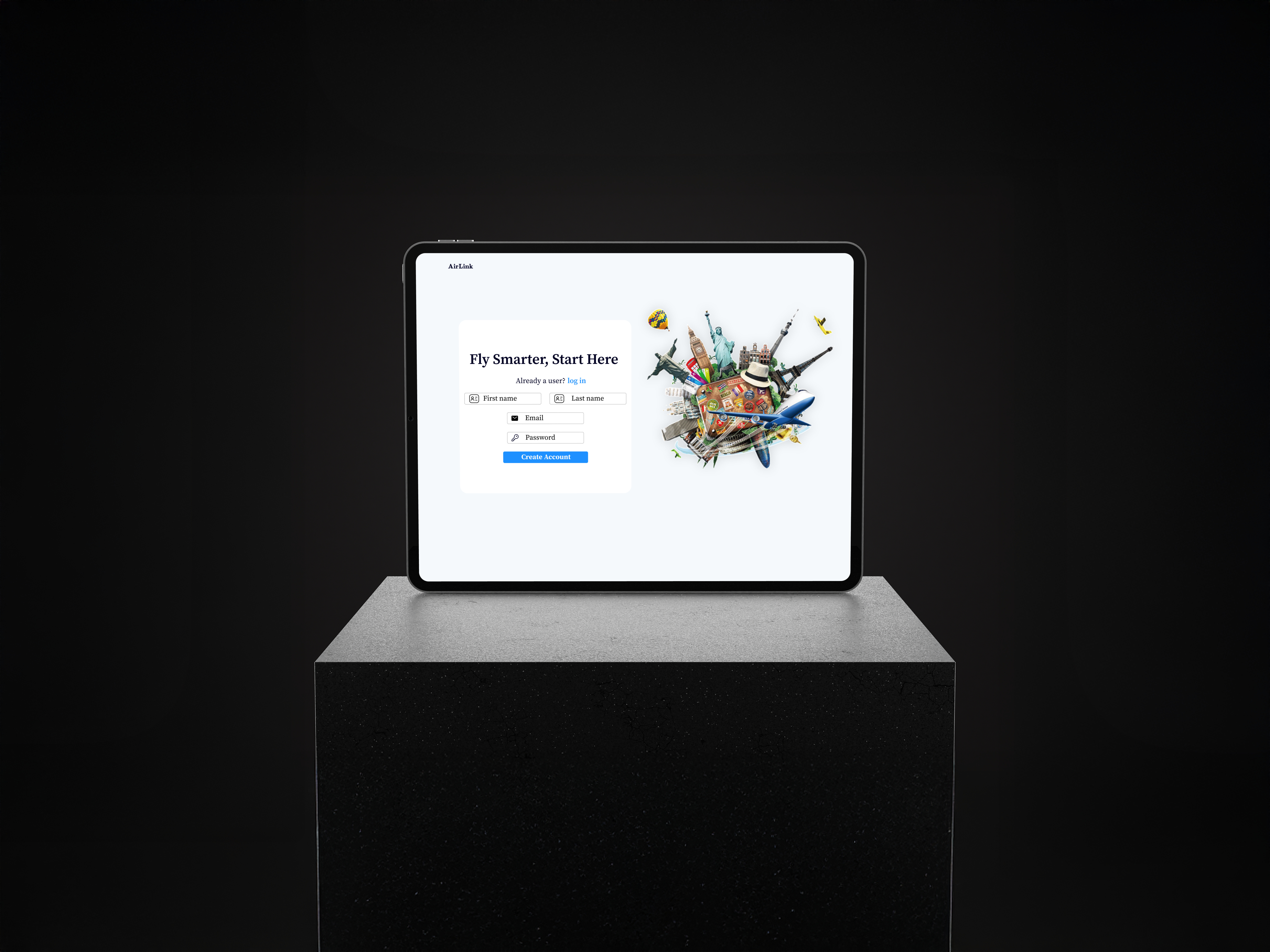Air Link sign in page- UI Design- with #dailyui sign in page ui with dailyui