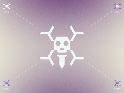 Unused concept for Ukrainian UAV pilots branding danger design drones fpv free graphic design grenade icon illustration logo mavik minimal modern skull ukraine vector war