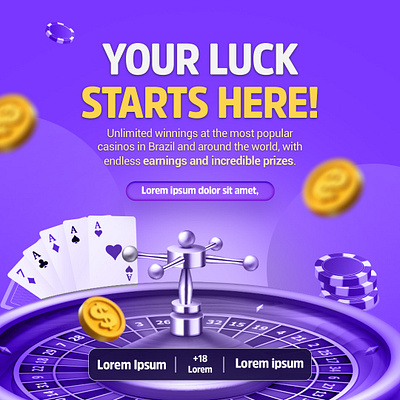 Casino Promo Banner Series – Photoshop Design 3dcharacter bannerdesign casino dribbble photoshop promotion ui