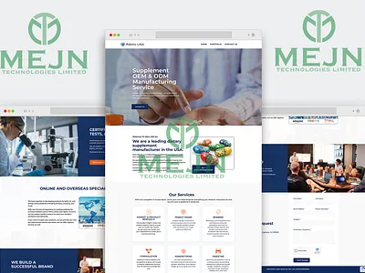 Supplement Manufacturing Website UI & UX Design 3d animation branding graphic design logo motion graphics ui