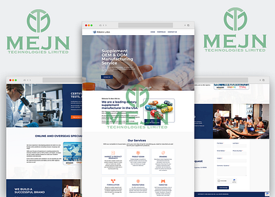 Supplement Manufacturing Website UI & UX Design 3d animation branding graphic design logo motion graphics ui