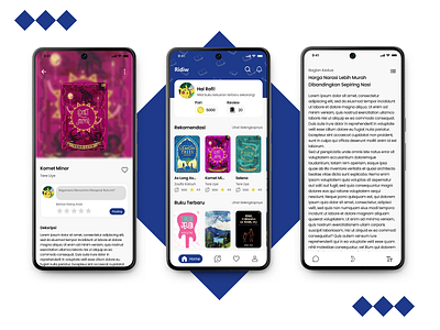 Book Review Mobile App appdesign bookapp bookreview figma graphic design mobileapp mobiledesign readingapp ui userinterview