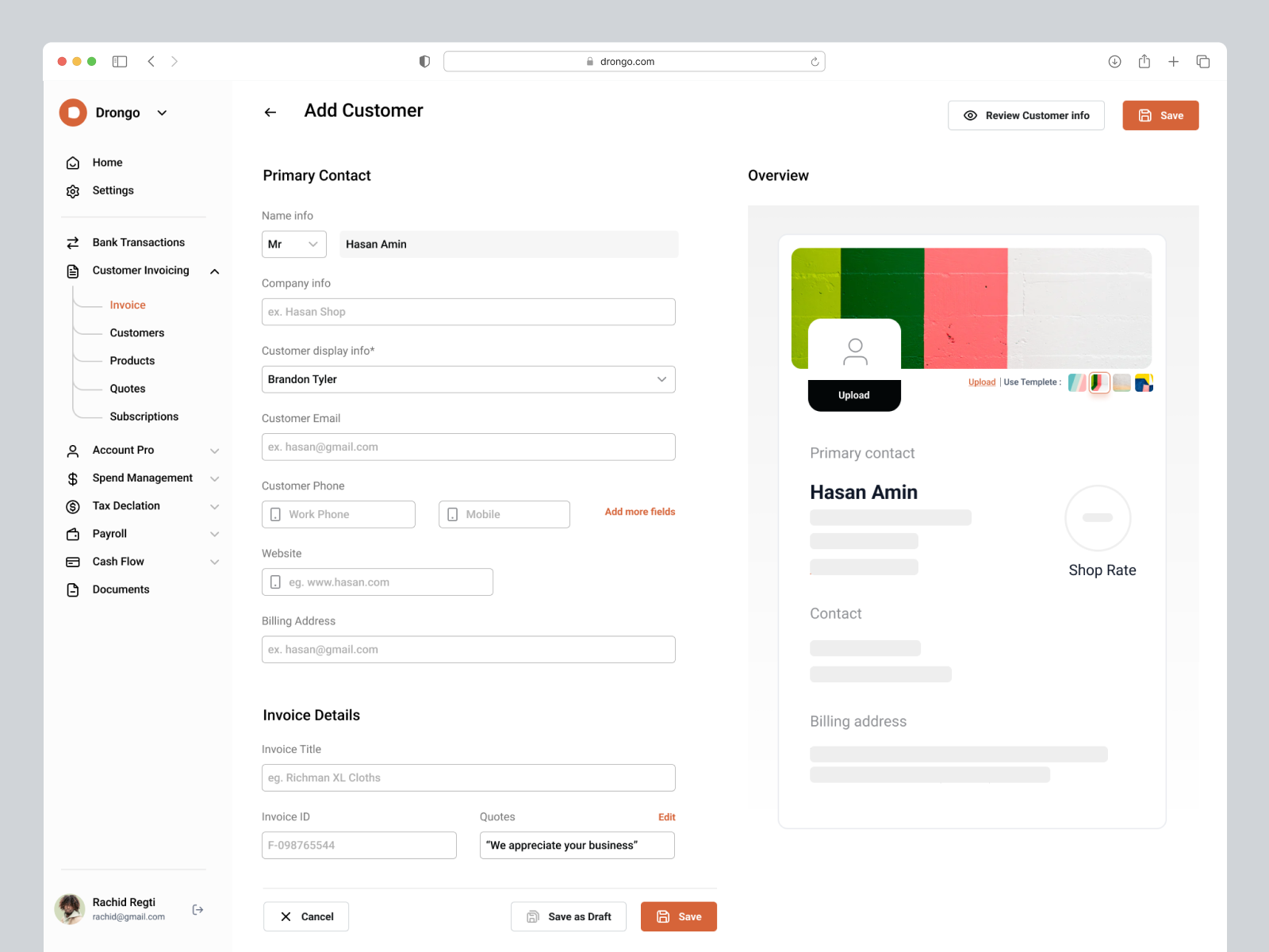 Add Customer UI | SaaS add customer add invoice customer clean dashboard crm invoice dashboard design discover graphic design invoice invoice customer minimal dashboard product saas invoice