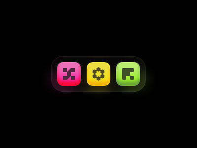 Icons app branding candy design flat glass graphic design icon ios liquid liquid glass logo minimal minimalism minimalist red reflect reflection ui yellow