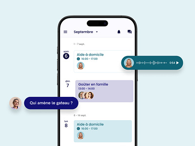 Famirelay — Calendar app ui bright calendar clean family organizer