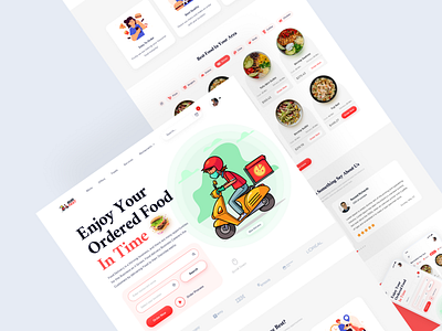 Food Delivery Landing Page delivery design food food delivery foods landing design landing page landingpage restaurants ui ux website