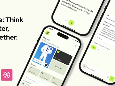 Kore AI: Your Thought Partner - Mobile UI/UX Concept ai figma mobile app ui