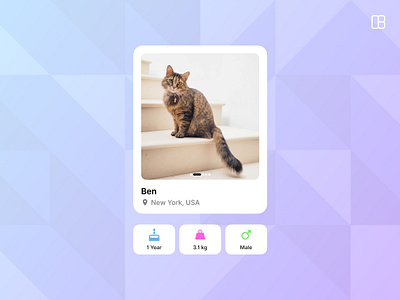 Pet care App Components - 1 of 3 animal app app design app ui asd card care cat component dog location minimal design pet pet app pet care ui ui component ui kit ux vet