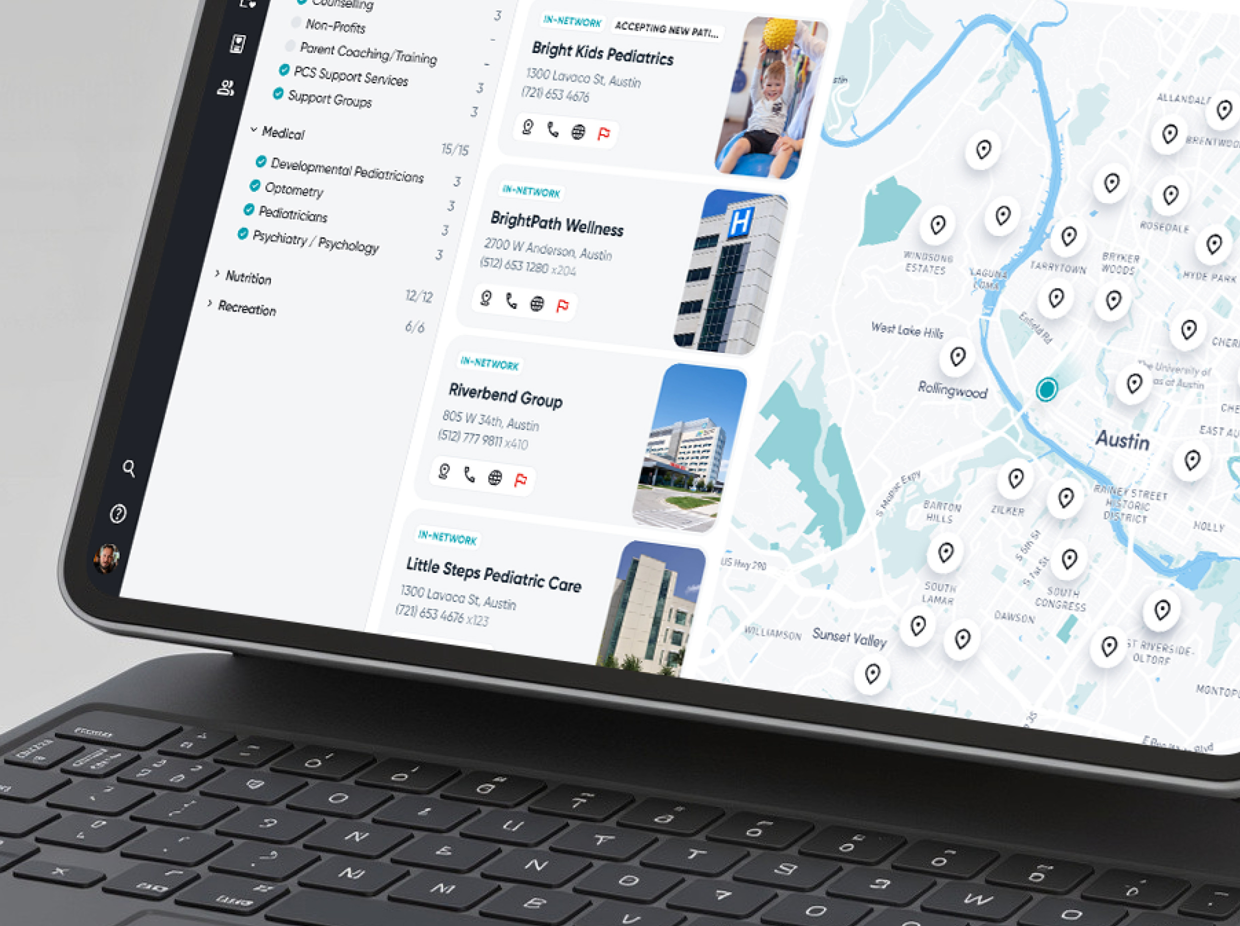 Healthcare Platform - Provider Search & Family Support care platform doctor appointment health app health records health tech healthcare healthcare dashboard healthcare ui hospital management medical app patient management patient portal telehealth telemedicine