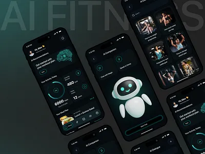 AI Fitness Tracker Mobile App | Smart Workout, Health & Activity ai ai app ai fitness app ai fitness bot app app design bot fitness fitness bot fitness tracker health tracking ios mobile mobile app workout app workout tracker