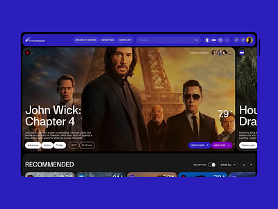 AI Product design dashboard movie platform scroll ✦ Streamingbar ai animation clean dashboard design interaction interface motion graphics product design service startup ui ux
