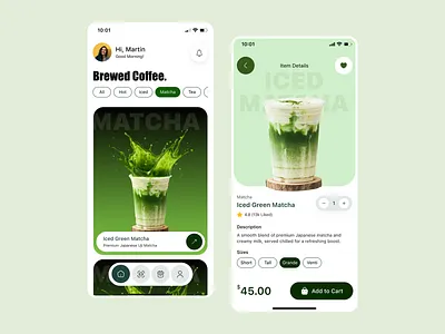 Organic Coffee/ Tea Mobile App coffee app design mobile app mobile deisgn organic tea ui uiux user experience user interface ux