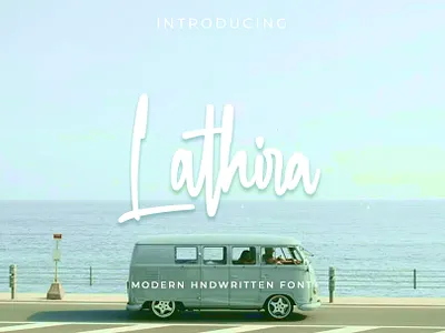 Lathira Handwritten Font branding calligraphy design font graphic design handwritten illustration logo script