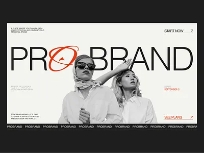 PROBRAND - website for personal brand development course design thinking editorial design graphic design landing page minimal elegance newspaper layout ui ux ui web design