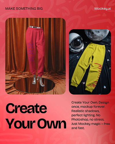 New Mockey Update Alert! 3d animation branding graphic design logo mockups motion graphics sweatpants ui