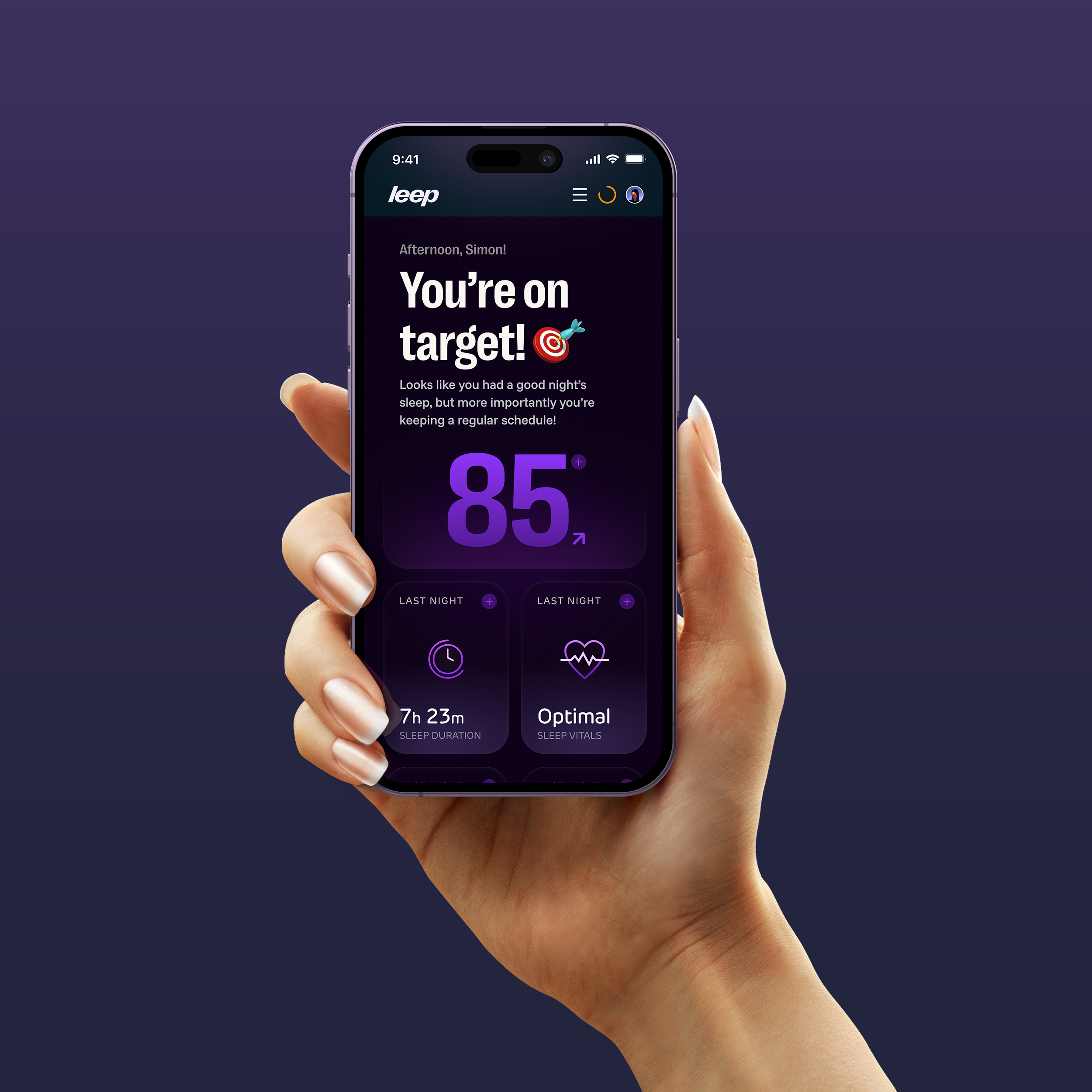 Leep Ring app design health intelligent interactive interface oura sleep smart product ui wellness