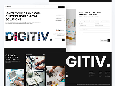 Digitiv Agency - Website agency company creative development digital digital agency minimalist studio studio agency ui uiux web website