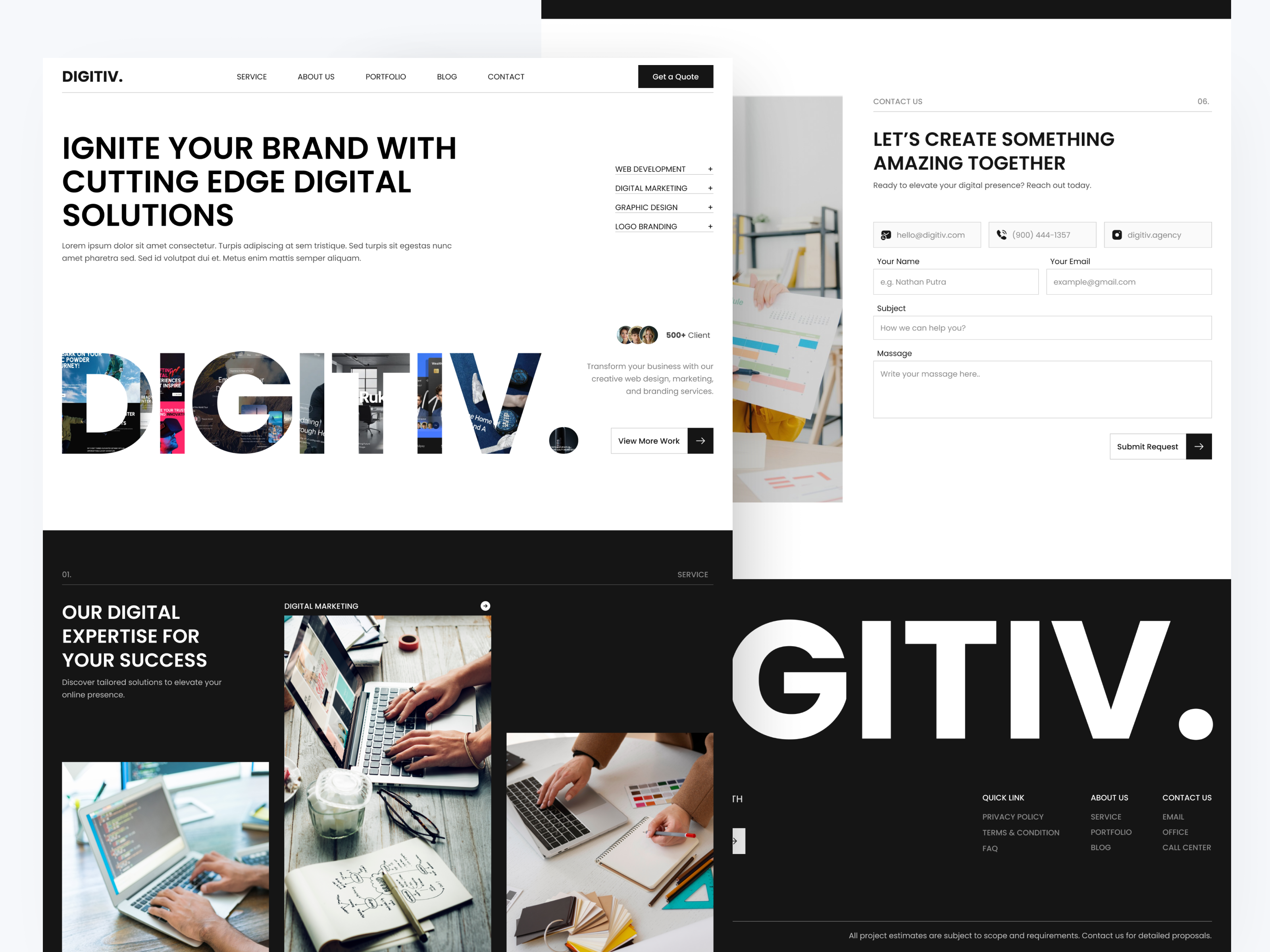 Example of Agency Digital Website UI Design