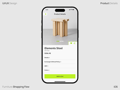 Product Details Page design figma furnitureshopping mobile mobiledesign product page ui