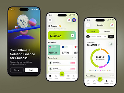 Finance Management Mobile App bank banking banking app figma design finance finance app fintech fintech app interface mobile mobile app design payment payment app popular send money trending ui ux wallet wallet app