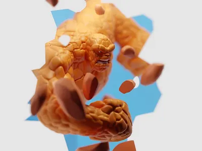 The Thing b3d blender f4 fantastic four marvel motion nomadsculpt sculpt the thing