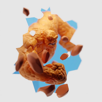 The Thing b3d blender f4 fantastic four marvel motion nomadsculpt sculpt the thing