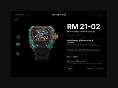Product Page Hero Section Design and Animation Concept animation branding dark theme design e commerce e store interface luxury micro interaction shopify ui ui animation uiux user interface ux watches website woocommerce