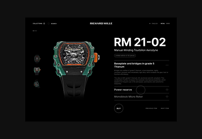 Product Page Hero Section Design and Animation Concept animation branding dark theme design e commerce e store interface luxury micro interaction shopify ui ui animation uiux user interface ux watches website woocommerce