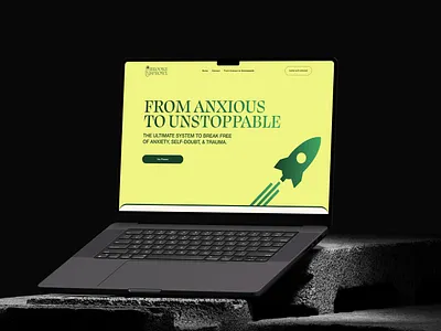 Landing Page for Mental Wellness anxietysupport boldtypography brand design calltoaction cleandesign empowerment graphic design healthtech herosection landingpage mentalhealthdesign minimalui rocketicon selfhelpdesign (edited) ui uiux webdesign website wellnessui