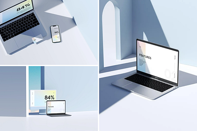 Sky Full MacBook Mockup brand branding device mockup instagram minimal minimalist mockup mockupline social media work