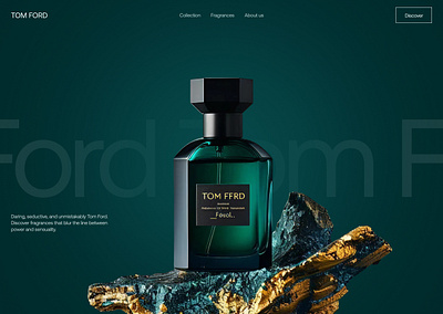 Tom Ford hero section landing page luxurious luxurious website modern perfume perfume website premium ui design web design website website design