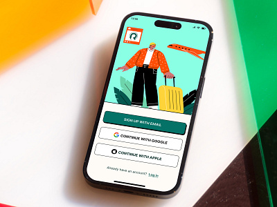 Travel App Welcome Page Design app design illustration mobile app onboarding mobile onboarding onboarding ui ui vacation app