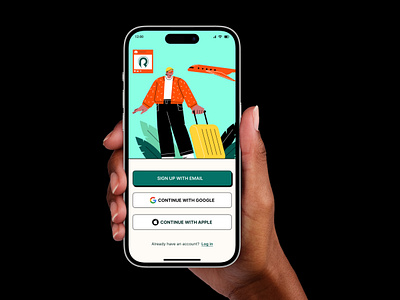 Travel App Welcome Page Design app design illustration mobile app onboarding mobile onboarding onboarding ui ui vacation app