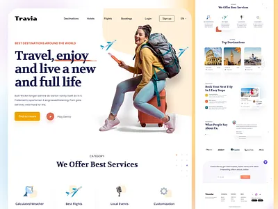 Travel Website graphic design tarvel website travel travel ui design travel website design ui design ui ux