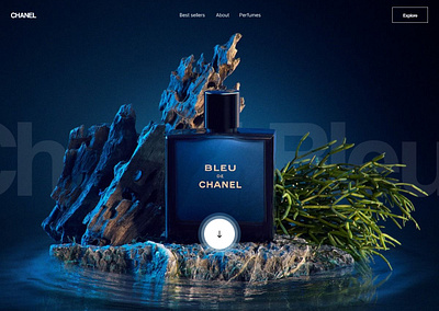 Chanel hero section home page landing page modern perfume perfume website premium ui ui design web design website website design