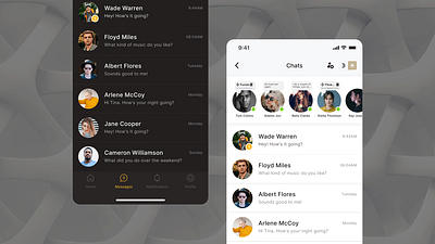 Message/Chat Conversation UI Design Screen animation motion graphics ui