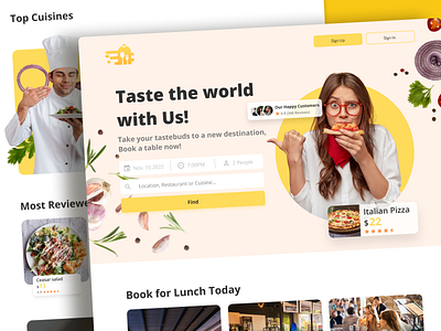 Restaurant Website design restaurant ui ux website