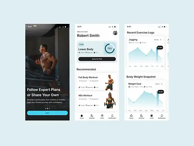 Work Out App UI Design app design gym app gym app ui design ui ui design uidesign uiux workout app workout app ui design