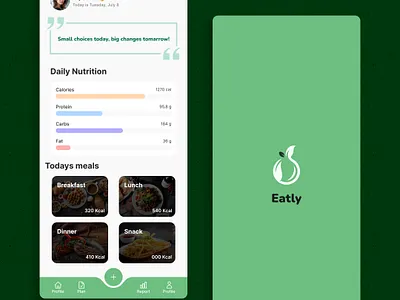 Healthy Meal Planner home page splash screen ui ui design uiux