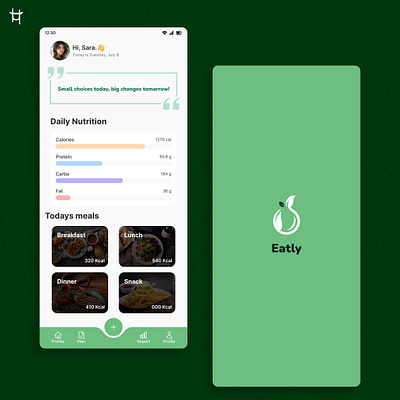 Healthy Meal Planner home page splash screen ui ui design uiux