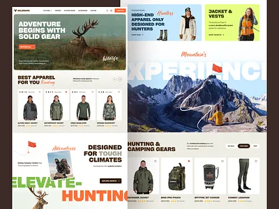 Wildmark - Wildlife Adventure Gear Website accessory website adevnture camping ecommerce ff hunting landing page landingpage nature outdoor outdoor gear website outdoor living survival travel web design webdesign website design website designer wild animal wildlife