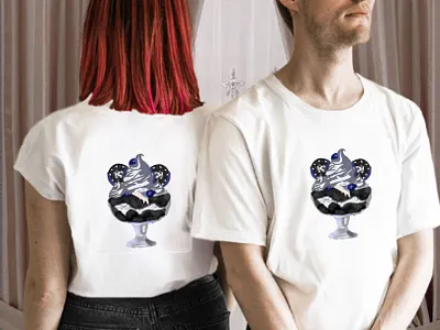 Oreo Ice Cream Illustration frozen dessert art