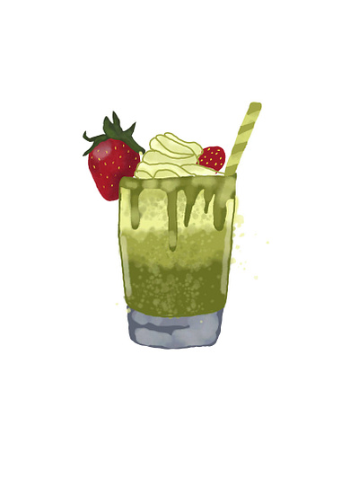 Matcha Dessert Illustration matcha snack illustration