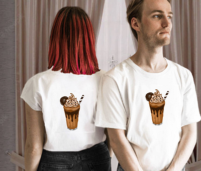 Caramel Milkshake Illustration frozen dessert drink