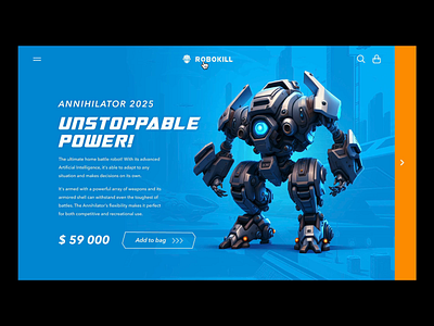 Annihilator 2023 vs Devastator 4 animation concept game ui motion robot shop ui uiux user interface design