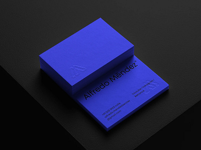 Business cards design details for Alfredo Méndez. branding business card corporate design download identity logo mockup mockups psd stationery template typography