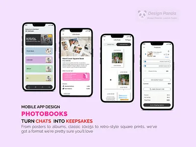 Photo Book Design : Mobile app android app best branding buy chat export creative design ecommerce graphic design ios mobile app photobooks print ui ux