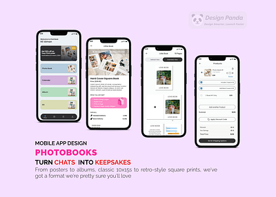 Photo Book Design : Mobile app android app best branding buy chat export creative design ecommerce graphic design ios mobile app photobooks print ui ux